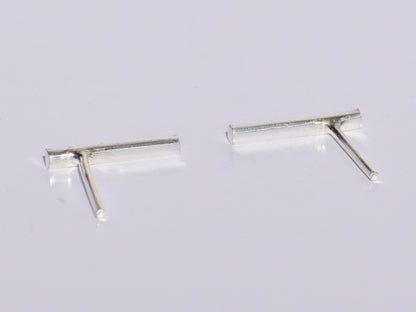 Minimalist Short Bar Earrings, Earring Studs, Line Studs, Boho Jewelry, Wedding Gift, Back To School, Christmas Gift, Sterling Silver Studs