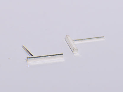 Minimalist Short Bar Earrings, Earring Studs, Line Studs, Boho Jewelry, Wedding Gift, Back To School, Christmas Gift, Sterling Silver Studs