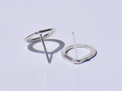 Hollow Pear Shape Earrings, Tear Drop Earring, Rain Drop Earring, Small Earrings, Friendship Gift, Gypsy Studs, Gift For Wife, Silver Studs