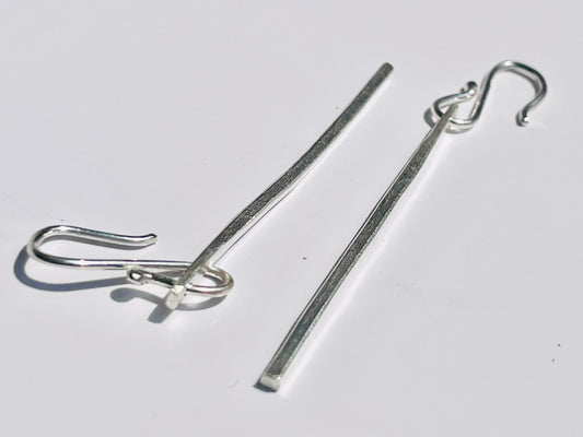 Bar Earrings, 925 Sterling Silver Earring, Dangle Earrings, Line Earring, Gift For Her, Bohomian Jewelry, Handmade Jewelry, Silver Jewelry