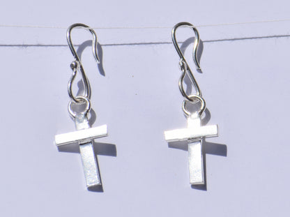 Gothic Dangled Earrings, Silver Christ Symbol Earrings, Handmade Earrings, Unisex Jewelry, Gift For Her, Anniversary Gift, Gift For Everyone