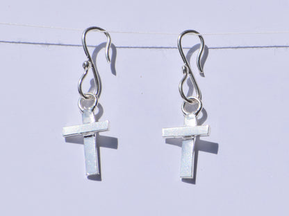 Gothic Dangled Earrings, Silver Christ Symbol Earrings, Handmade Earrings, Unisex Jewelry, Gift For Her, Anniversary Gift, Gift For Everyone