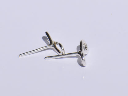 Infinity Studs Earrings, 925 Sterling Silver Studs Earrings, Handmade Earrings, Minimalist Studs Earrings, Wedding Gift, Geometric Earrings