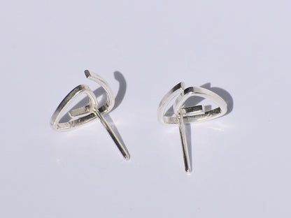 Silver Spiral Studs Earrings, 925 Sterling Silver Studs Earrings, Handmade Studs Earrings, Silver Jewelry, Statement Jewelry, Gift For Women