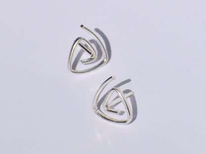 Silver Spiral Studs Earrings, 925 Sterling Silver Studs Earrings, Handmade Studs Earrings, Silver Jewelry, Statement Jewelry, Gift For Women