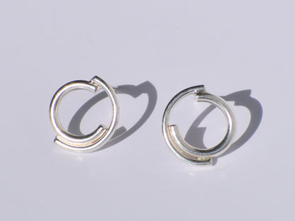 Silver Studs Earrings, Silver Geometric Studs Earrings, 925 Sterling Silver Studs Earrings, Easter's Gift, Women Accessories, Gift For Women