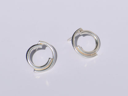 Silver Studs Earrings, Silver Geometric Studs Earrings, 925 Sterling Silver Studs Earrings, Easter's Gift, Women Accessories, Gift For Women