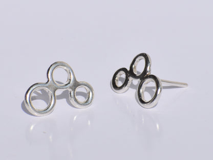 Silver Circle Studs Earrings, Handmade Earrings, 925 Sterling Silver Earrings, Mother's Day Gift, Anniversary Gift, Gift For Her, Gift Item