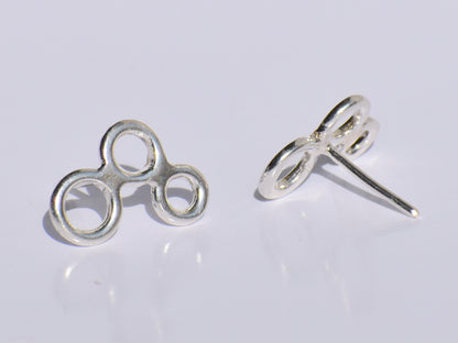 Silver Circle Studs Earrings, Handmade Earrings, 925 Sterling Silver Earrings, Mother's Day Gift, Anniversary Gift, Gift For Her, Gift Item