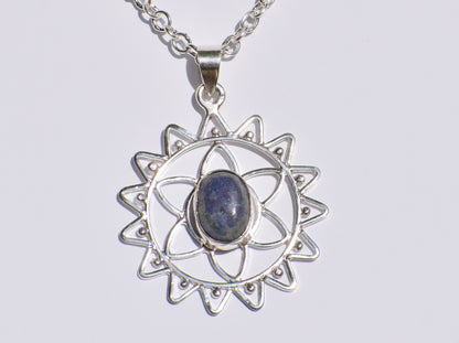 Lapis Lazuli Pendant, Oval Lapis Lazuli, Handmade Necklace, 925 Sterling Silver Pendant, Healing Gemstone, Solitaire Jewelry, Gift For Women