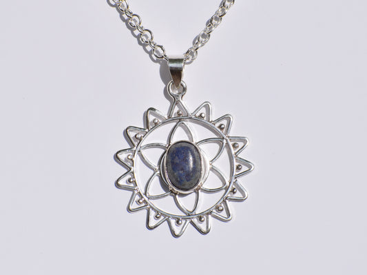 Lapis Lazuli Pendant, Oval Lapis Lazuli, Handmade Necklace, 925 Sterling Silver Pendant, Healing Gemstone, Solitaire Jewelry, Gift For Women