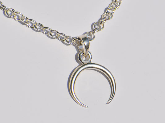 Crescent Moon Pendant, 925 Sterling Silver Pendant, Celestial Jewelry, Wedding Pendant, Unisex Pendant, Womens Pendant, Minimalist Pendant
