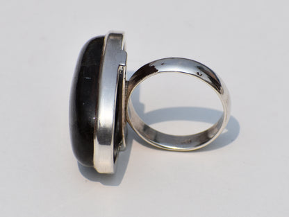 Labradorite Sterling Silver Ring – Handmade Blue Flash Gemstone Jewelry