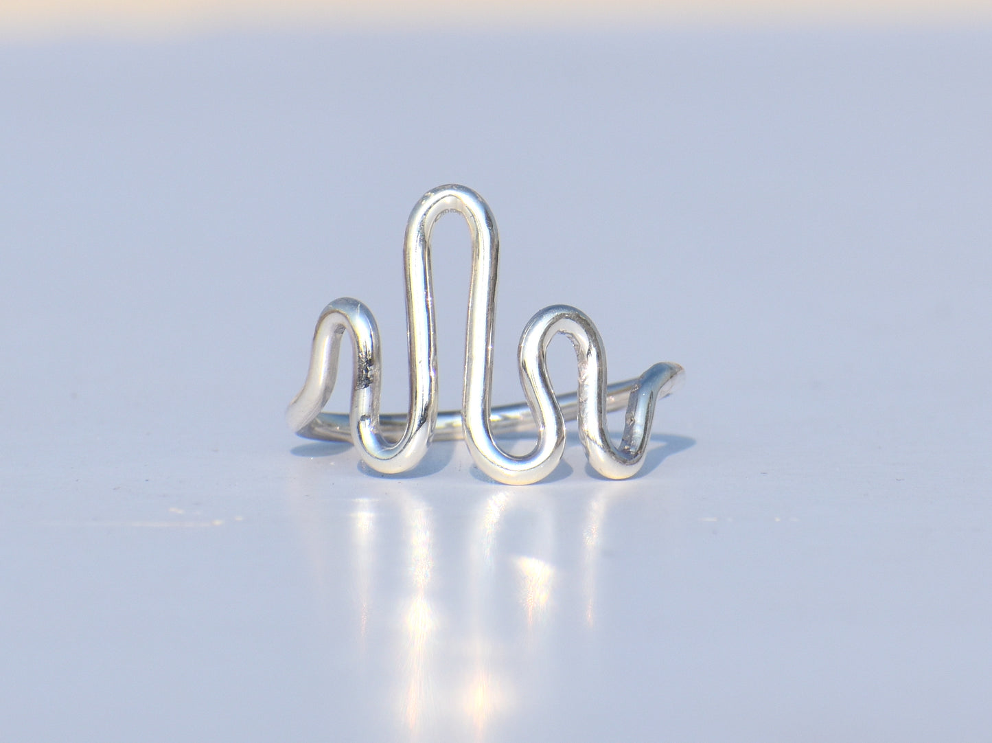 Silver Heart  Ring, 925 Sterling Silver Ring, Fine Ring, Women Ring, Statement Ring, Knuckle Ring, Wave Ring, Anniversary Gift, Gift For Her