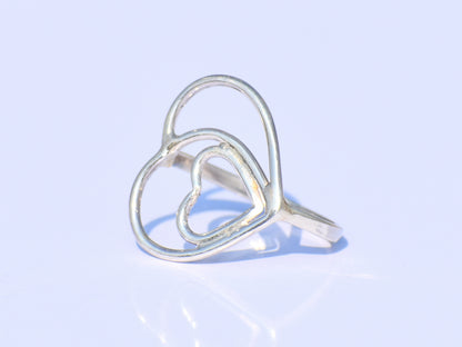Heart Ring, Silver Heart Ring, Handmade Ring, 925 Silver Ring, Stacking Ring, Promise Ring, Anniversary Gift, Gift For Her, Bohemian Jewelry