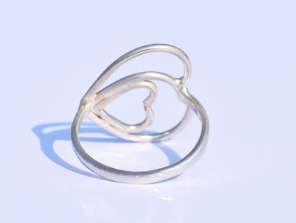 Heart Ring, Silver Heart Ring, Handmade Ring, 925 Silver Ring, Stacking Ring, Promise Ring, Anniversary Gift, Gift For Her, Bohemian Jewelry