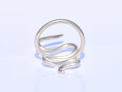 Snake Ring, Sterling Silver Ring, Snake Wrap Ring, Snake Reptile Jewelry, Adjustable Ring, Handmade Ring, Knuckle Ring, Gift For Her