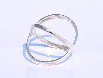 Criss Cross Ring, X Cross Ring, Sterling Silver Jewelry, Handmade Jewelry, Silver X Ring, Statement X Ring, Recycled Silver, Everyday Ring