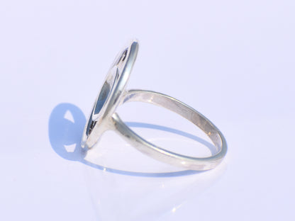 Hollow Circle Ring, Adjustable Ring, Sterling Silver Ring, Handmade Ring, Statement Ring, Boho Ring, Minimalist Ring, Wedding Ring, Gift Her