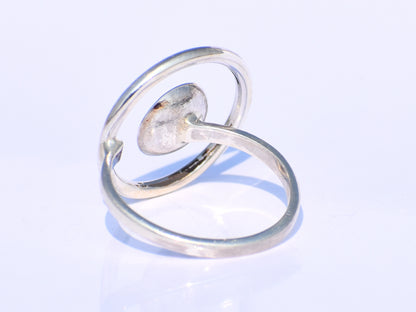 Hollow Circle Ring, Adjustable Ring, Sterling Silver Ring, Handmade Ring, Statement Ring, Boho Ring, Minimalist Ring, Wedding Ring, Gift Her
