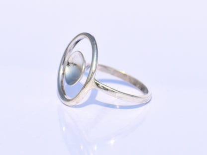 Hollow Circle Ring, Adjustable Ring, Sterling Silver Ring, Handmade Ring, Statement Ring, Boho Ring, Minimalist Ring, Wedding Ring, Gift Her