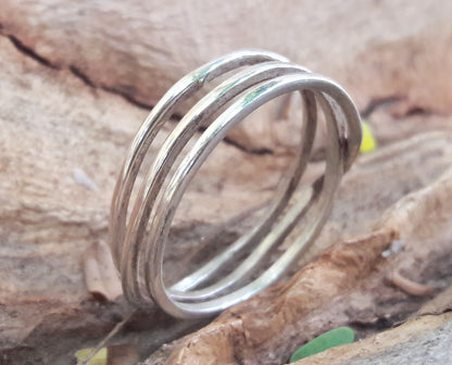 Minimalist Spiral Ring, 925 Sterling Silver Ring, Handmade Silver Ring, Thin Dainty Ring, Christmas Gift, Best Friend Gift, Girlfriend Gift