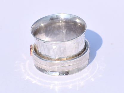 Heart Ring, Spinner Ring, Fidget Ring, Sterling Silver Ring, Ring for Her, Meditation Ring, Spinning Band Ring, Anxiety Ring, Gift For Women