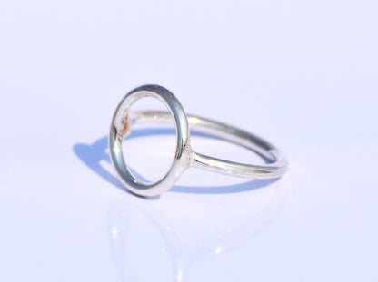 Delicate Minimalist Ring, Hollow Circle Ring, Circle Jewelry, 925 Sterling Silver Circle Ring, Promise Ring, Friendship Gift, Back To School