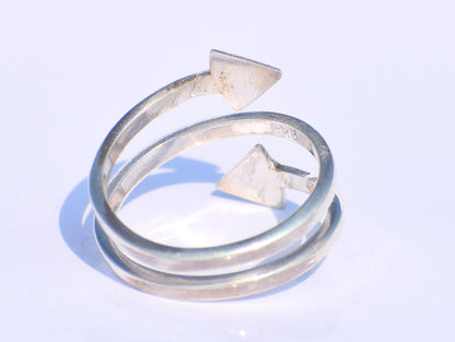 Spiral Ring, 925 Silver Ring, Handmade Ring, Open Ring, Bohemian Ring, Vintage Jewelry,  Promise Ring, Ring For Her, Yoga Ring, Wedding Gift