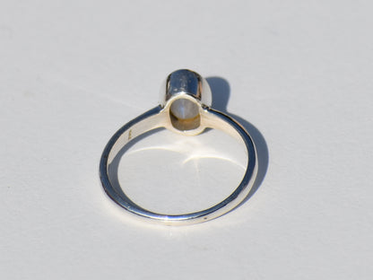 Moonstone Ring, Sterling Silver Ring, Oval Gemstone, Charm Ring, Solitaire Ring, Statement Ring, Precious Ring, Wedding Ring, Ring For Women