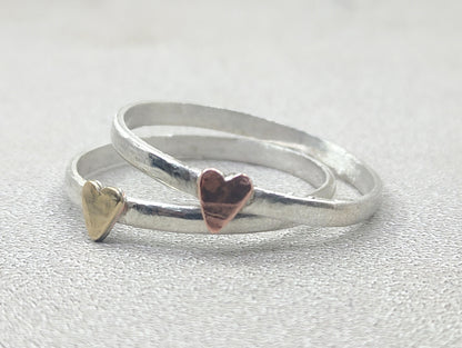 Heart Ring, Midi Ring, Thin Band Ring, Handmade Ring, Sterling Silver Ring, Statement Ring, Stacking Ring, Fidget Ring, Chunky Ring For Her