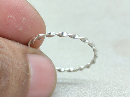 Stacking Ring, Midi Ring, 925 Sterling Silver Ring, Anniversary Gift, Curly Ring, Spiral Ring, Band Ring, Dainty Ring, Minimalist Ring, Ring