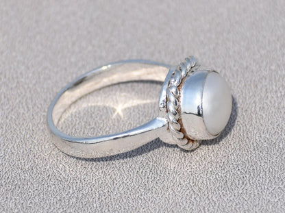 Natural Pearl Ring, Freshwater Pearl, Baroque Pearl Ring, Beach Ring, Sterling Silver Ring, Statement Ring, Personalized Gifts, Ring For Her